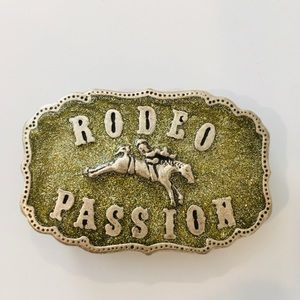 Vintage “Rodeo Passion” Gold/Silver Belt Buckle
